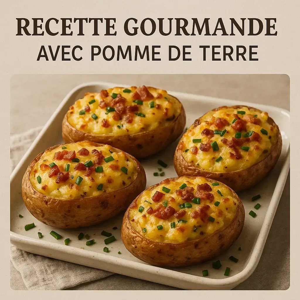 Une Recette Gourmande avec Pomme de Terre : gratin doré aux herbes et fromage fondant.