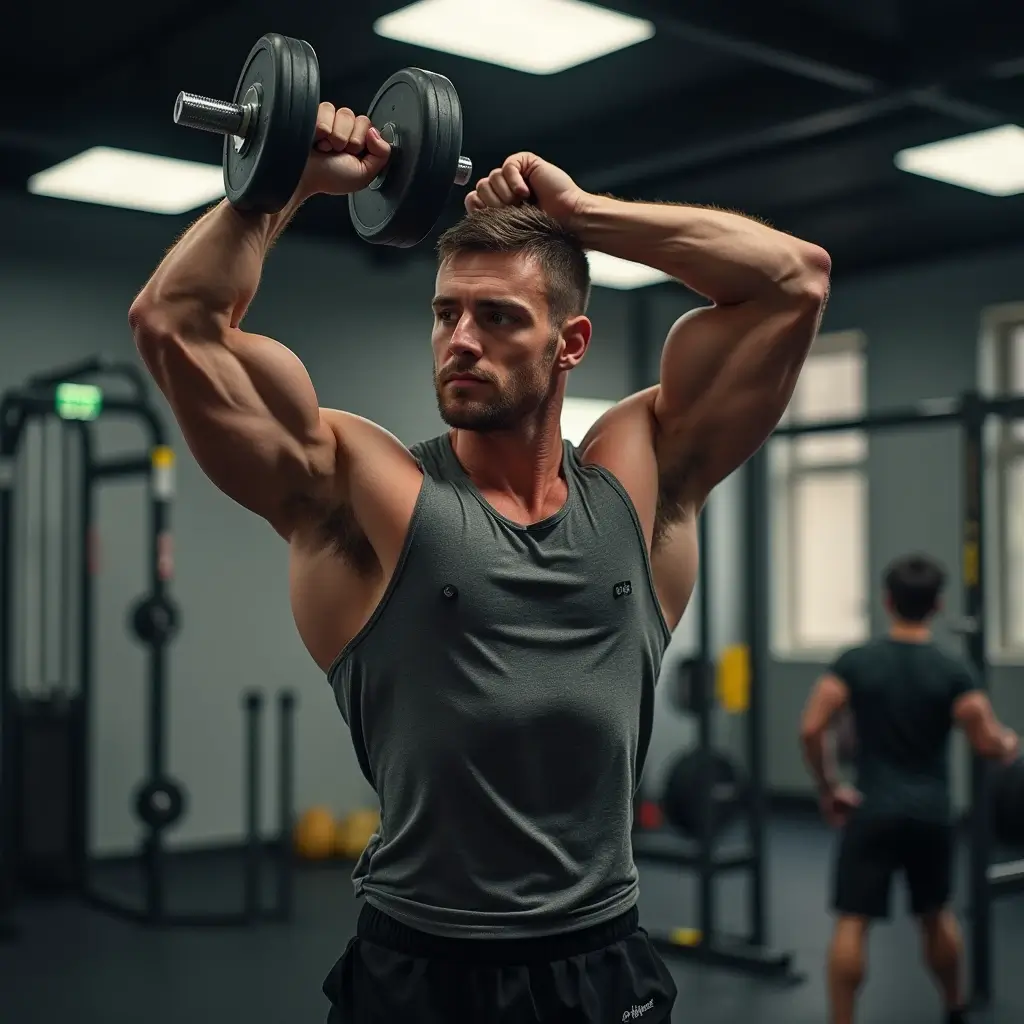 Extension Triceps avec Haltère : Guide Complet pour des Triceps Sculptés et Puissants 3 tri hal1